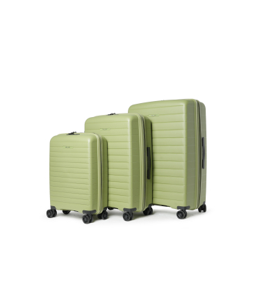 Set completo valigie 3 pezzi in policarbonato verde pm010