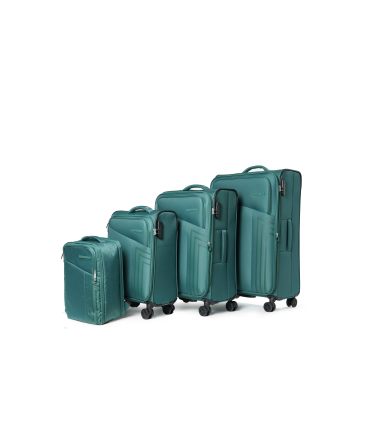 Set completo valigie 4 pezzi in tessuto verde pm207