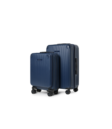 Set completo valigie 2 pezzi in policarbonato blu navy pm2313