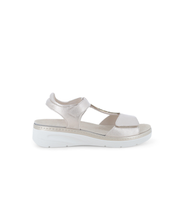 Sandalo donna comodo anatomico con strappo bianco 019285