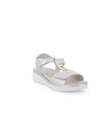 Sandalo donna comodo anatomico con strappo bianco 019285