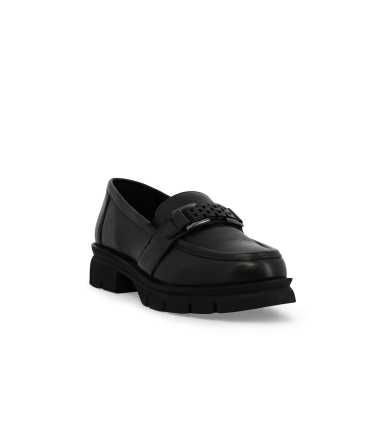 Mokassin Damen aus Leder Schwarz 034353q