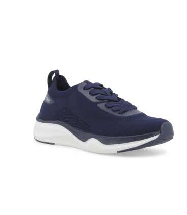 Scarpa sportiva melluso walk in tessuto tecnico blu 093400bk