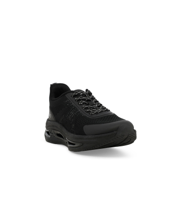 Sneakers in tessuto elastico nero 093404