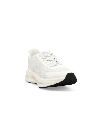 Sneakers in tessuto elastico bianco 093404