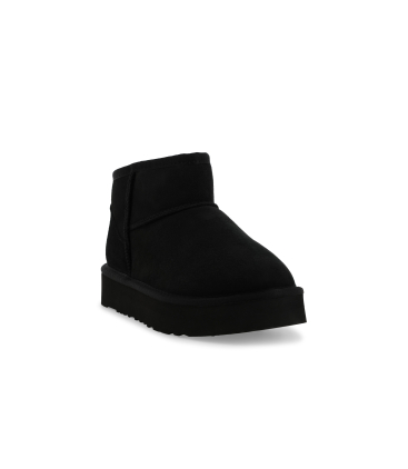 Stivaletto donna in camoscio nero con fodera in montone 093507q