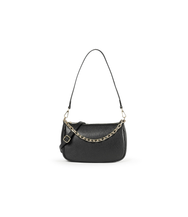 Borsa con tracolla in pelle nero bor6348