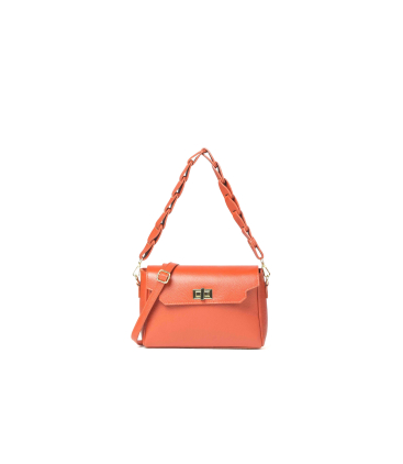Borsa con tracolla in pelle mattone bor931