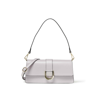 Tasche mit Umhaengeriemen aus Leder Rosa Lavendel bor937