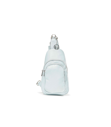 Guerteltasche Rucksack aus Leder Hellblau bor997