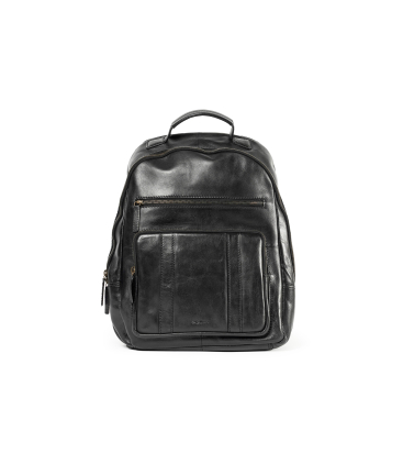 Rucksack Herren aus Leder Schwarz cp315