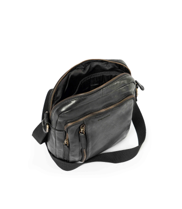 Umhaengetasche Herren aus Leder Schwarz cp316