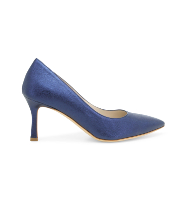 Décolleté donna in pelle blu abyss d160q