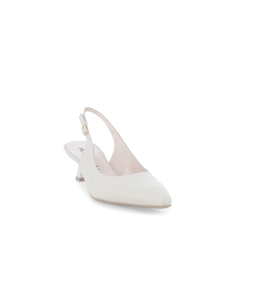 Décolleté donna slingback in pelle milk d201