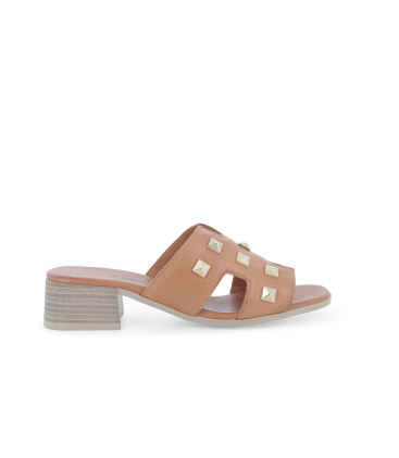Ciabatta donna in pelle beige coconut k56018q
