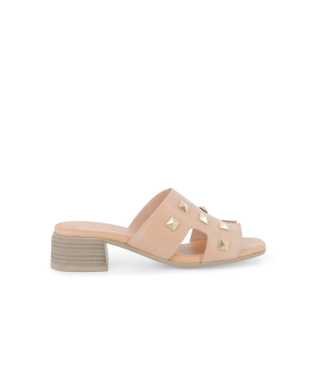 Ciabatta donna in pelle rosa salmone k56018q