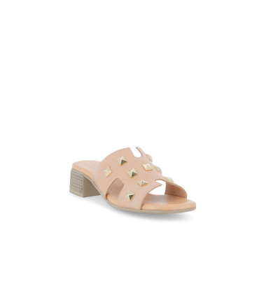 Ciabatta donna in pelle rosa salmone k56018q
