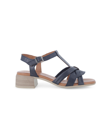 Sandalo donna in pelle multi color blu k56079q