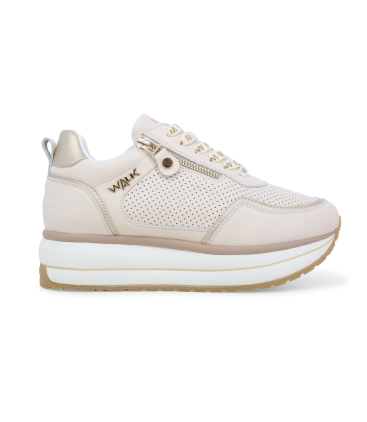 Sneakers platform melluso walk in pelle cipria k60039bk