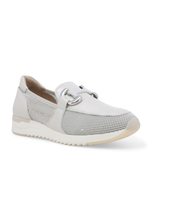 Mocassino sportivo color ghiaccio con fibbia decorativa k60102bk