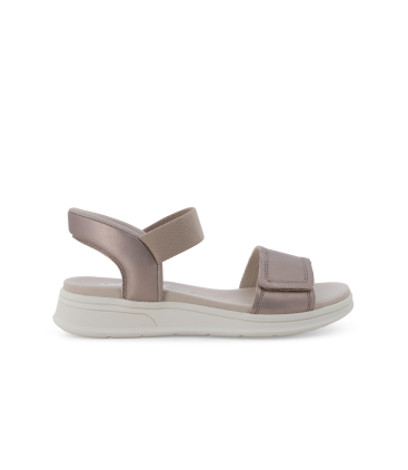 Sandalo comfort in pelle con dettagli a contrasto k60112bk