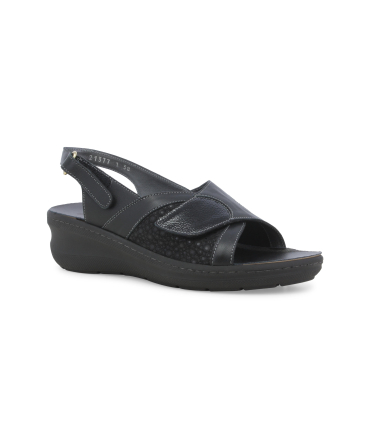 Sandalo donna anatomico in similpelle nero k95208q