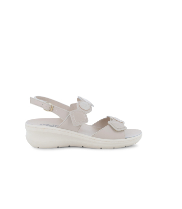 Sandalo donna comodo in similpelle beige k95232q