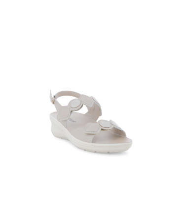 Sandalo donna comodo in similpelle beige k95232q