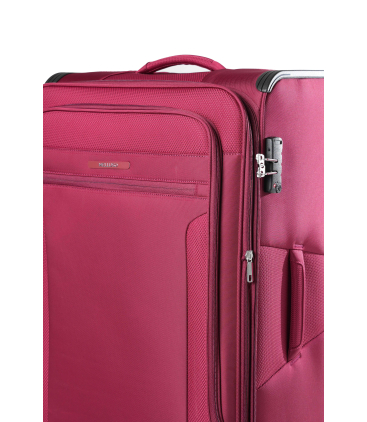 Trolley gross aus Textil Rot
