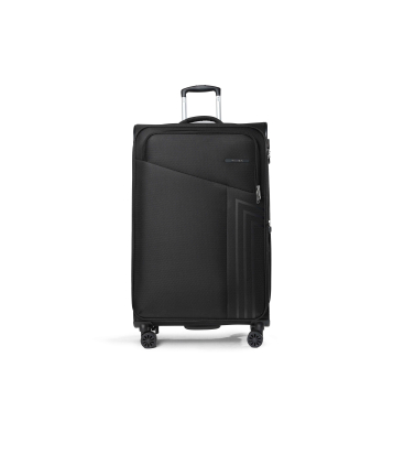 Trolley gross aus Textil Schwarz