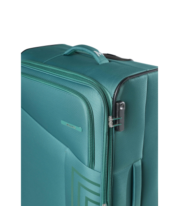 Trolley gross aus Textil Gruen