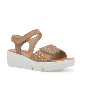 Sandalo donna in camoscio cuoio r80439q