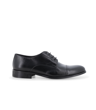 Scarpa classica uomo francesina allacciata in pelle nera strutturato u0723q
