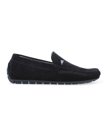 Mocassino slip-on in camoscio blu notte u16017q