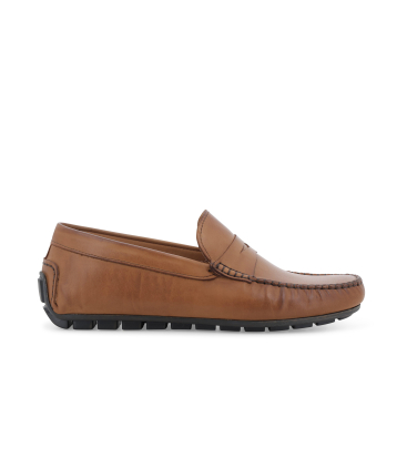 Mocassino driver in pelle color cuoio u16038