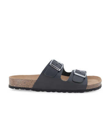 Pantolette Herren aus Nubukleder Schwarz u18041