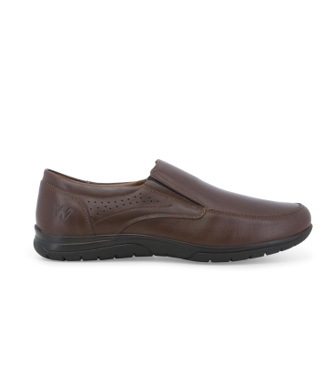 Mocassino slip-on uomo in pelle marrone u41136q
