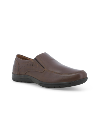 Mocassino slip-on uomo in pelle marrone u41136q