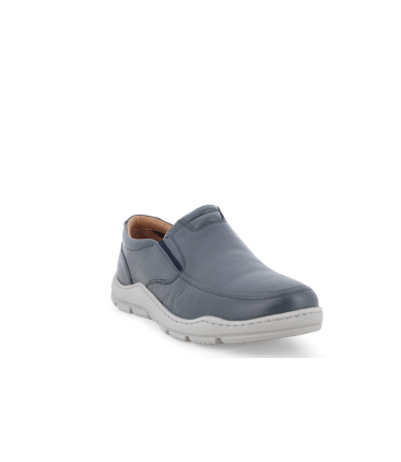 Sneakers slip-on in pelle blu u56069