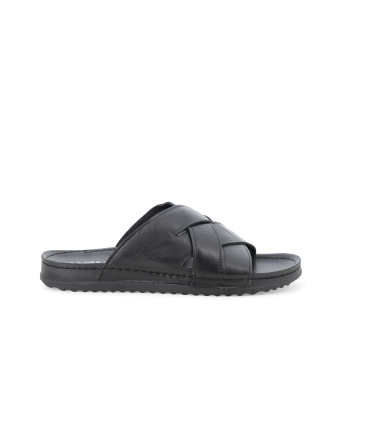 Pantolette Herren aus Leder Schwarz u75145