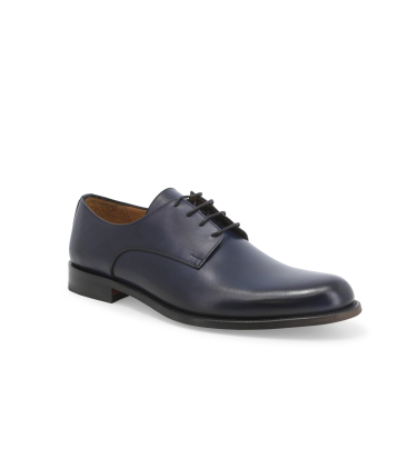 Scarpa uomo stringata francesina in pelle blu u90601z