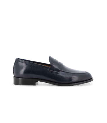 Mocassino classico uomo in pelle blu notte u90608q