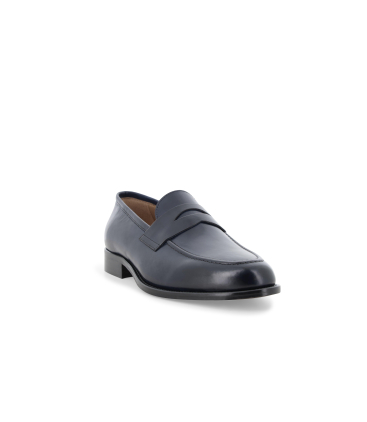 Mocassino classico uomo in pelle blu notte u90608q