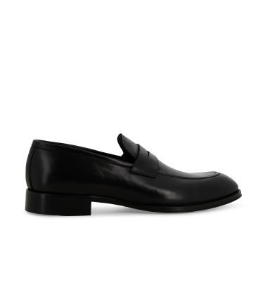 Mocassino classico uomo in pelle nero u90628