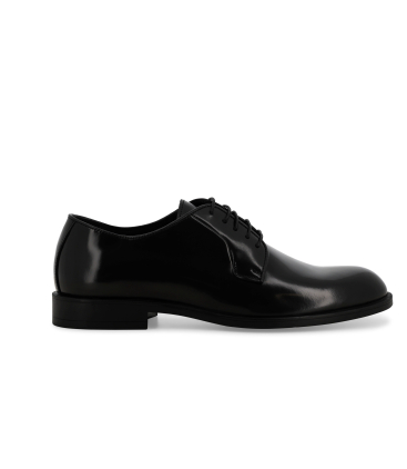 Scarpa uomo stringata francesina in pelle abrasivato nero u90800