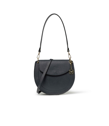 Tasche mit Umhaengeriemen aus Leder Blau bor967