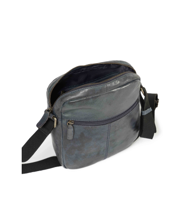 Umhaengetasche Herren aus Leder Marineblau cp316
