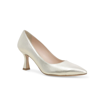 Décolleté donna in pelle platino d160q