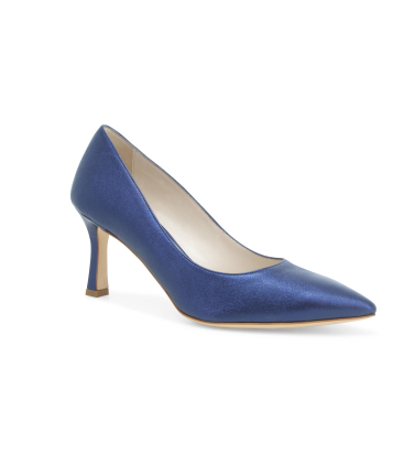 Décolleté donna in pelle blu abyss d160q