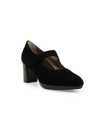Décolleté donna in camoscio nero d5153q
